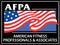 Logo for international fitness certifying organization - AFPA