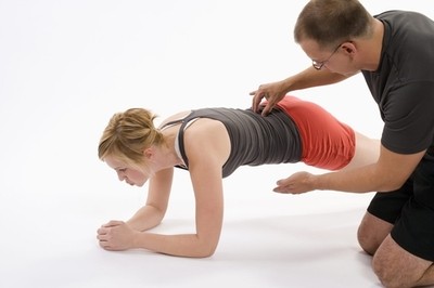 Image of a core training specialist working with a client.